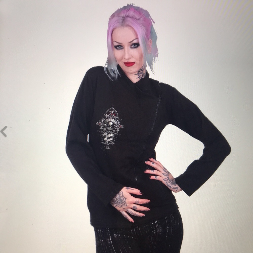 SPIRAL “In Goth We Trust”:jacket (sweatshirt) NWT